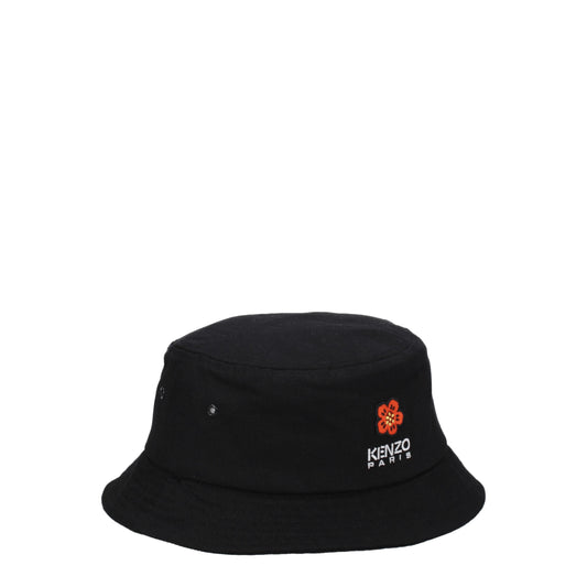 Kenzo Hats Men Cotton Black