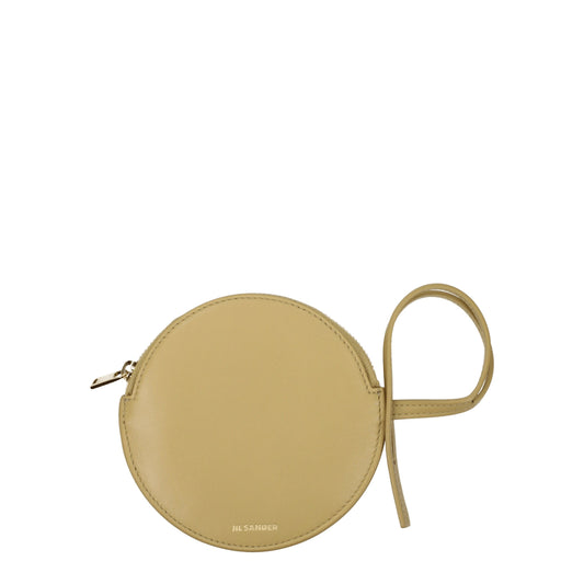 Jil Sander Coin Purses Women Leather Beige