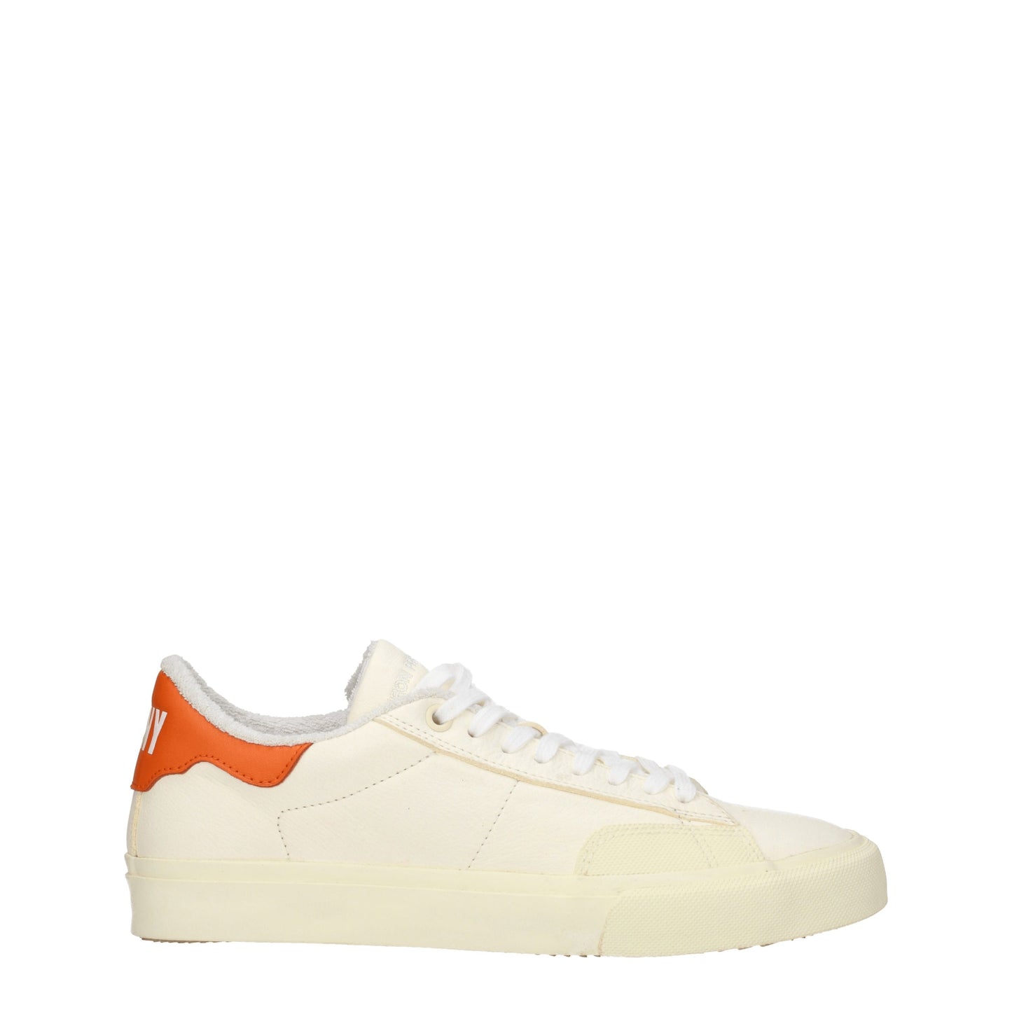 Heron Preston Men's Sneakers in Leather Beige/Orange