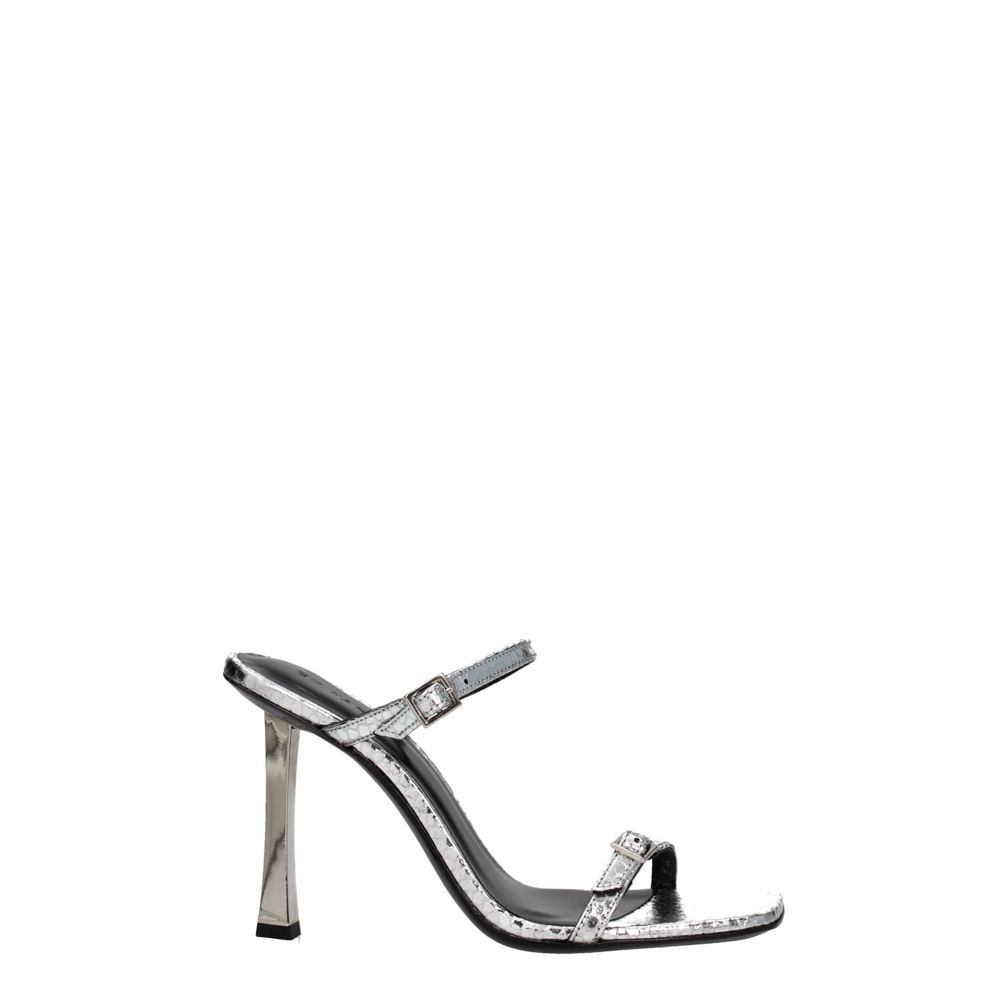 By Far Women's Sandals in Leather Silver