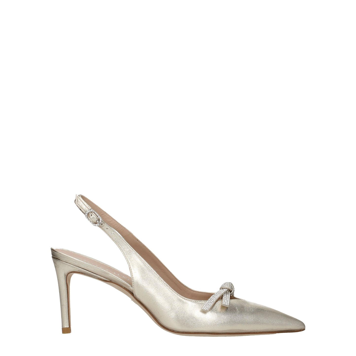 Stuart Weitzman Women's Sandals in Leather Gold/Pale Gold