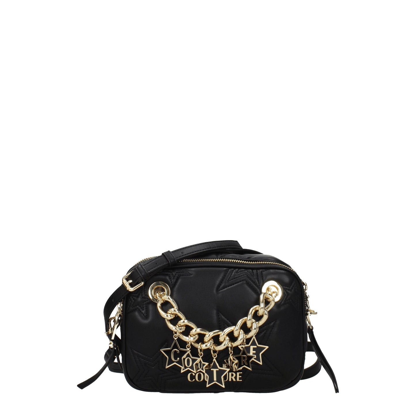 Versace Jeans Crossbody Bags Women Polyurethane Black