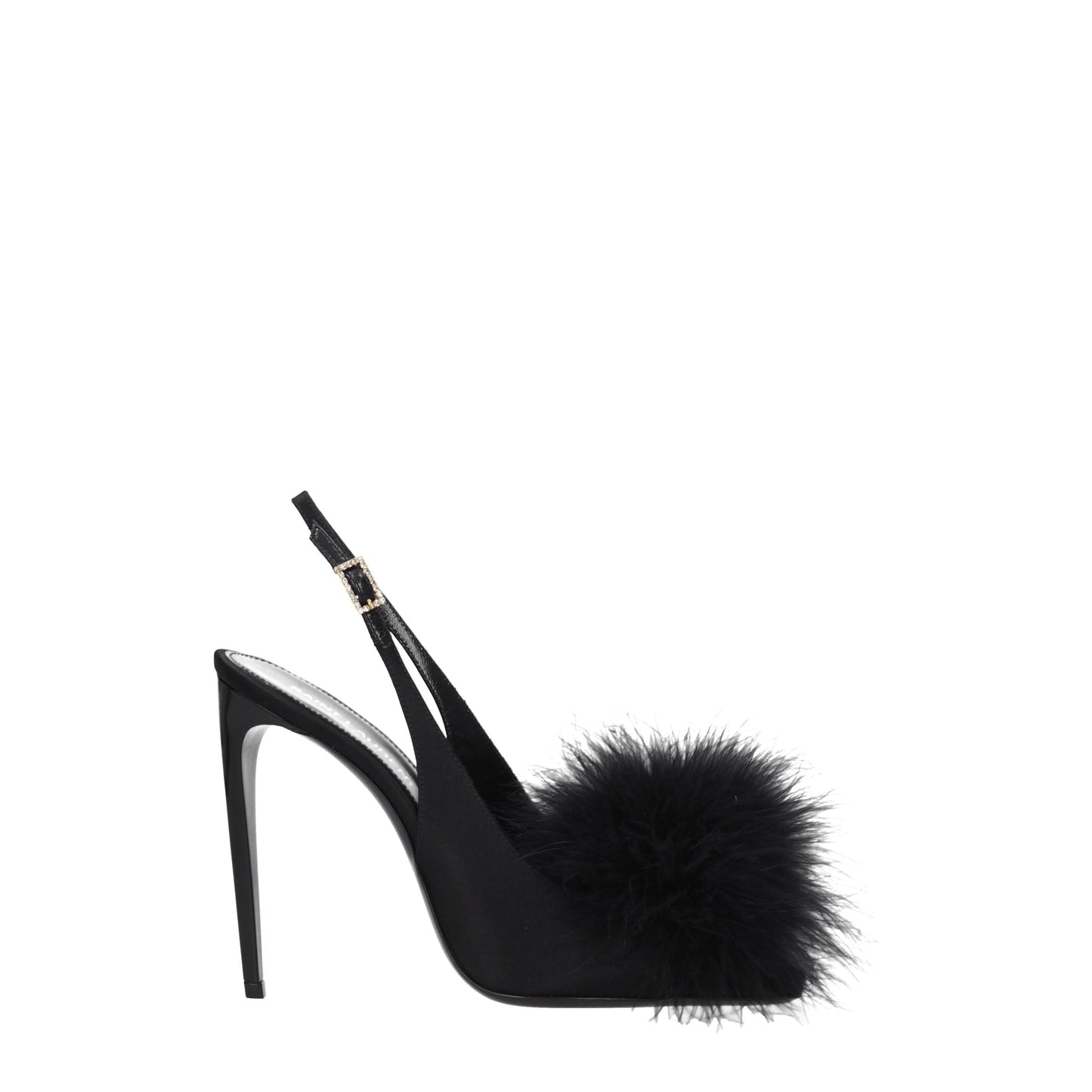 Saint Laurent Sandals Women Satin Black