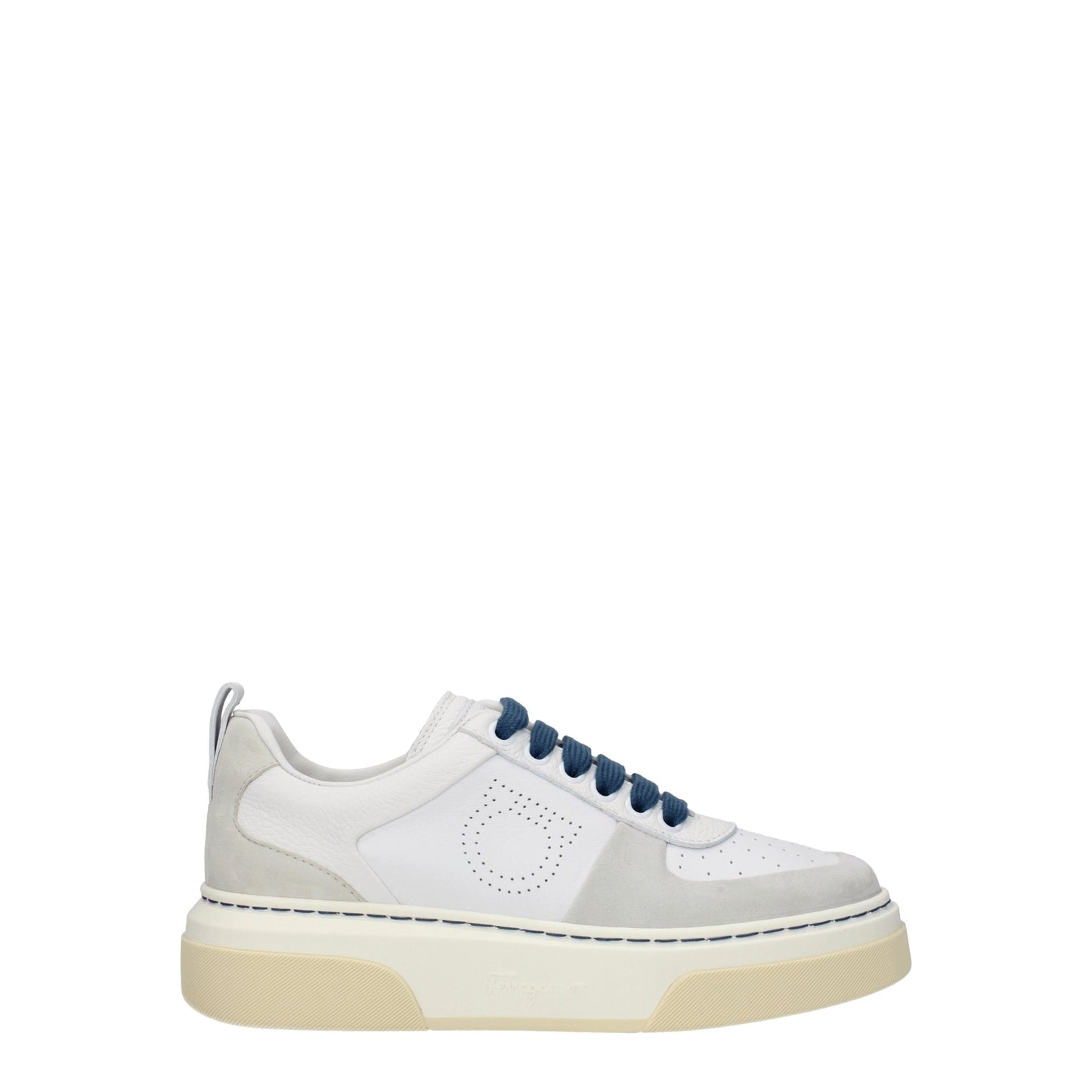 Salvatore Ferragamo Women's Sneakers in Leather White/Grey