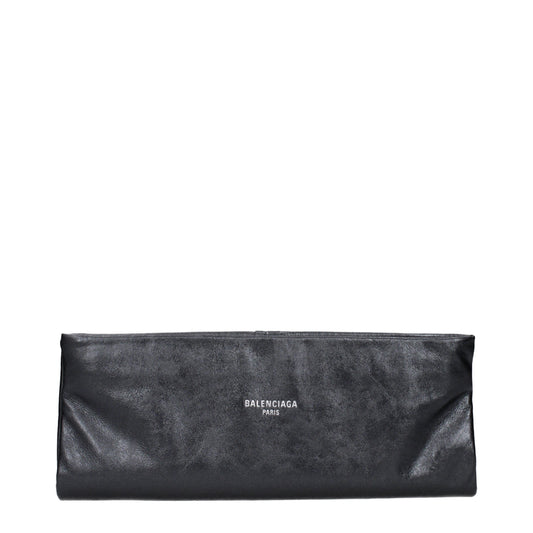 Balenciaga Clutches Women Leather Gray/Steel