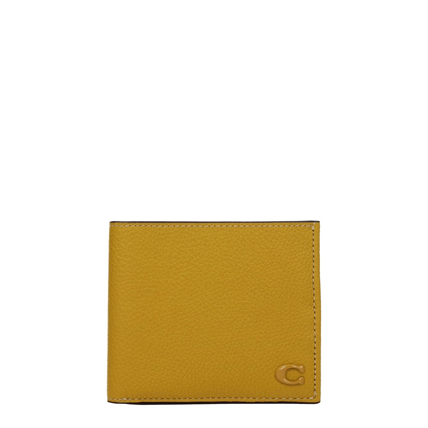 Coach Wallets Men Leather Yellow/Mustard