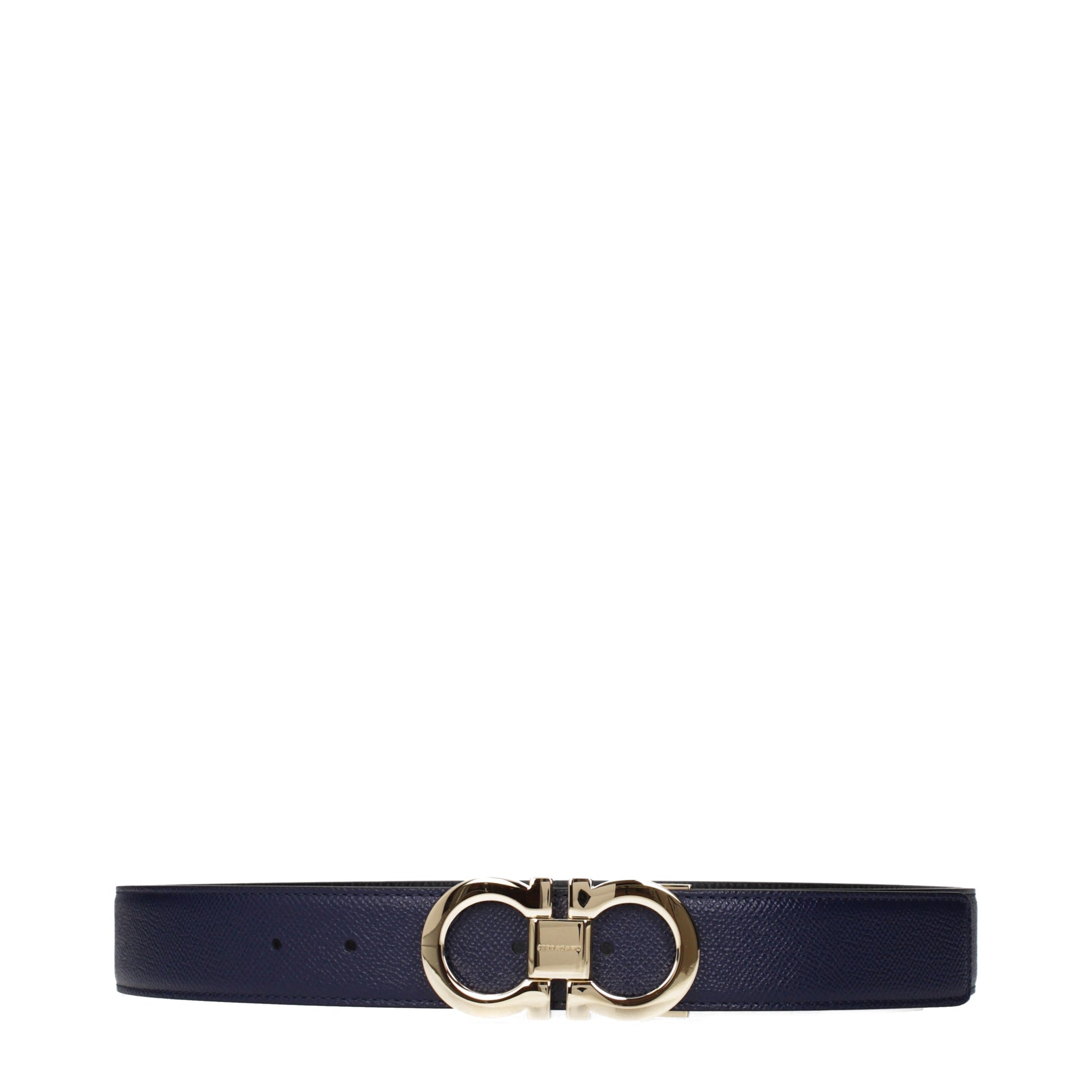 Salvatore Ferragamo Belts Men Leather Blue/Black