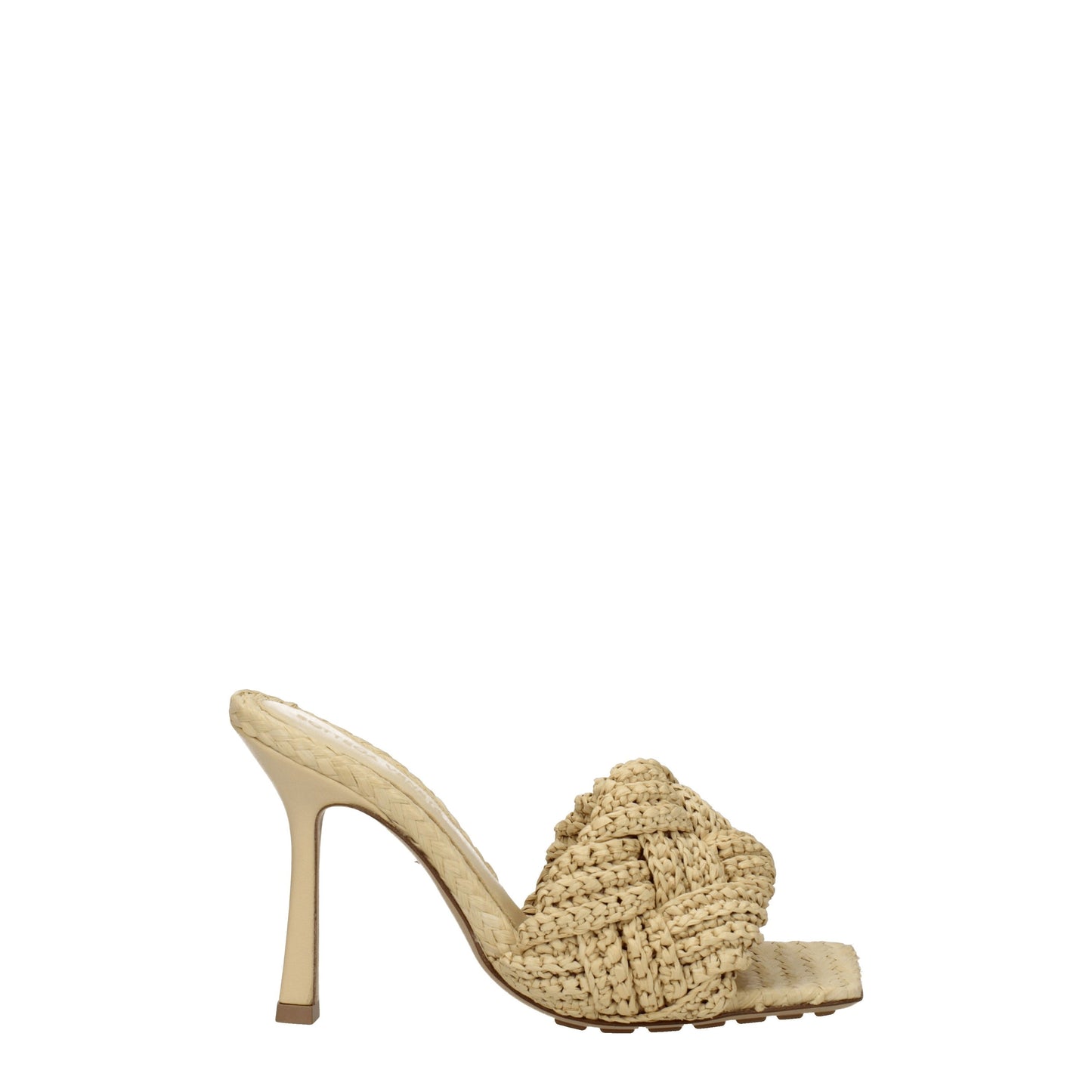 Bottega Veneta Women's Sandals in Raffia Beige/Brown Sugar