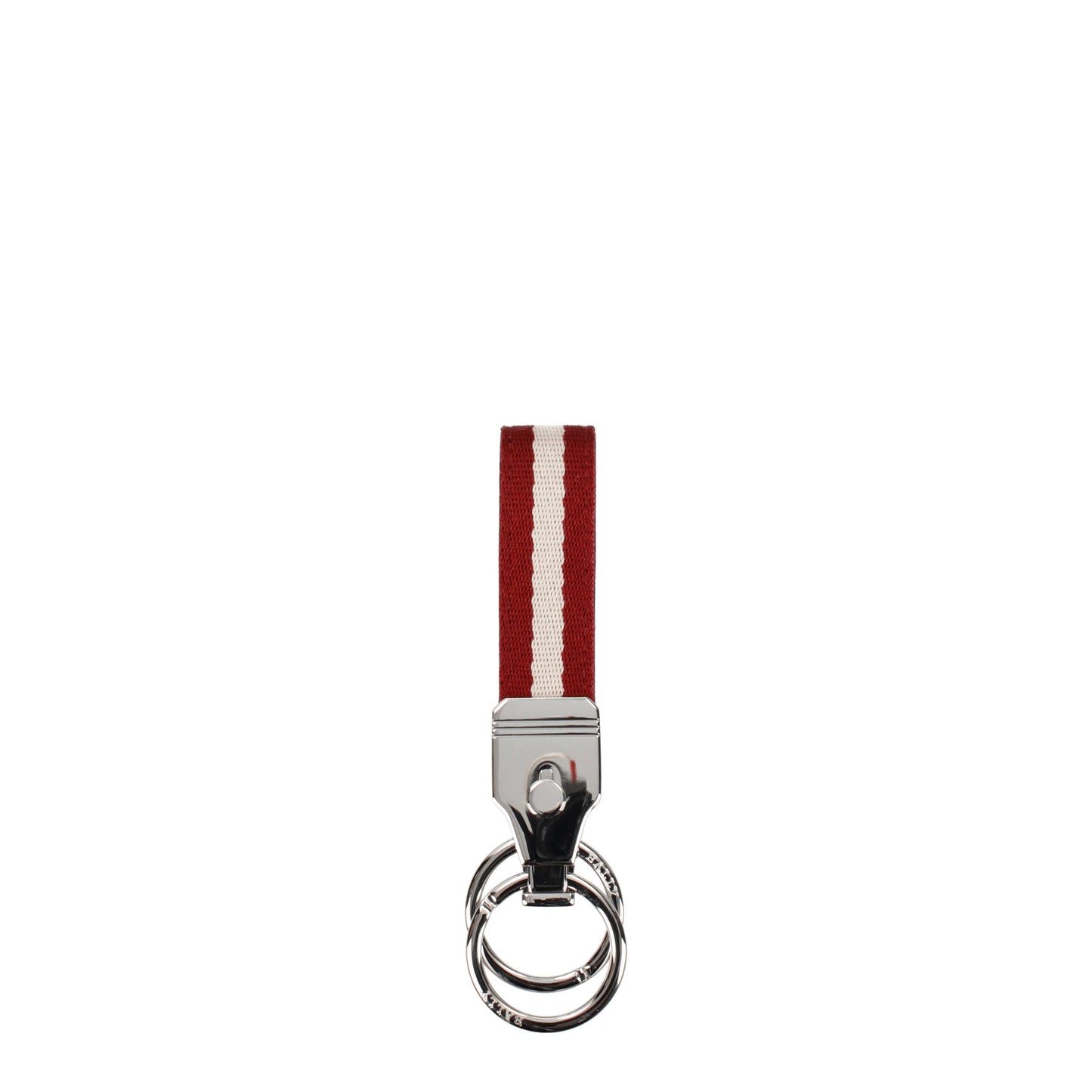 Bally Keychain Men Fabric  Beige/Red