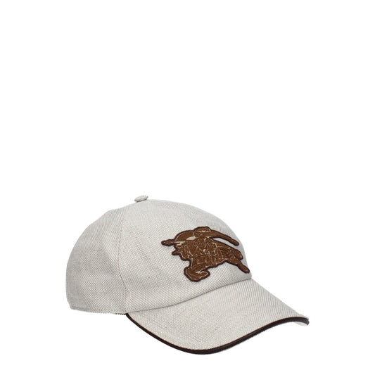 Burberry Hats Men Linen Beige/Brown