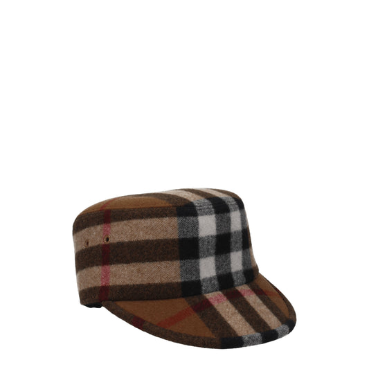 Burberry Hats Men Wool Brown