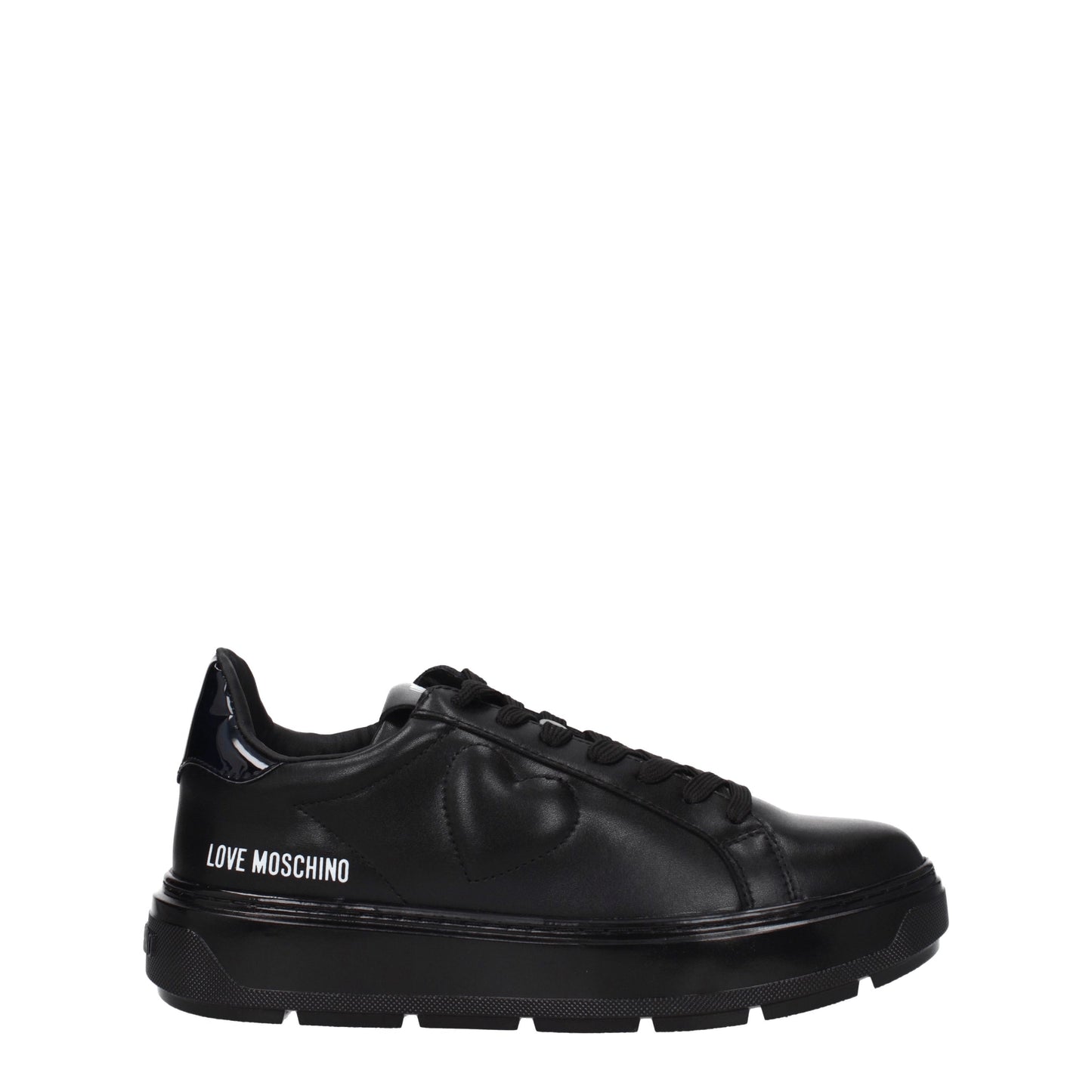 Love Moschino Women's Sneakers in Leather Black