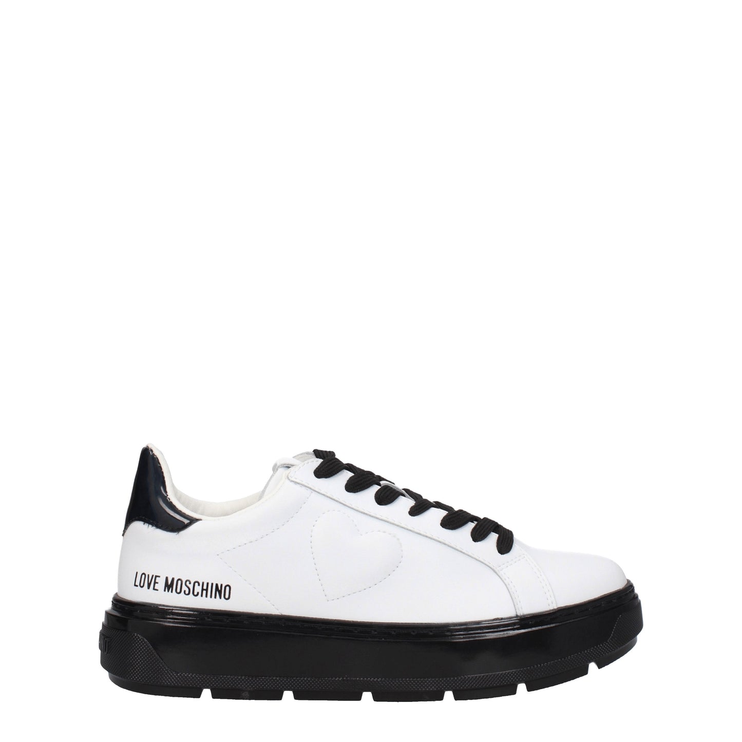 Love Moschino Women's Sneakers in Leather White/Black