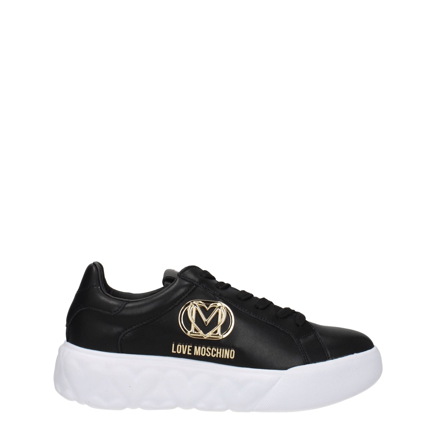 Love Moschino Women's Sneakers in Leather Black