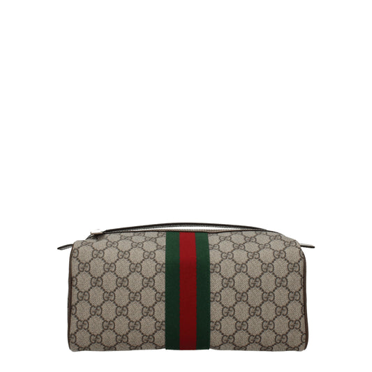 Gucci Beauty Case Women Fabric  Brown