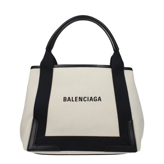 Balenciaga Handbags Women Fabric  Beige/Black