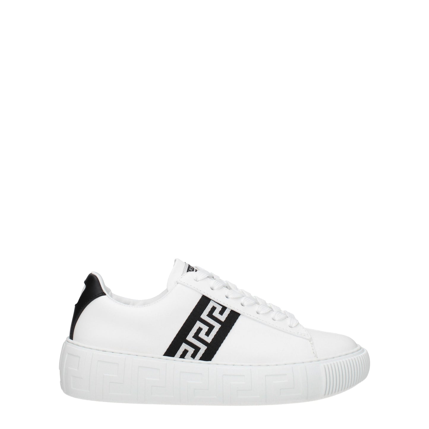 Versace Women's Sneakers in Leather White/Black