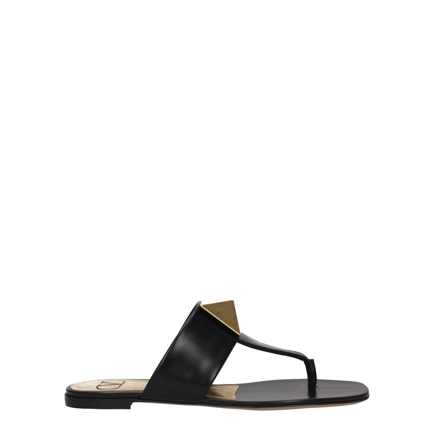 Valentino Garavani Women's Flip Flops in Leather Black