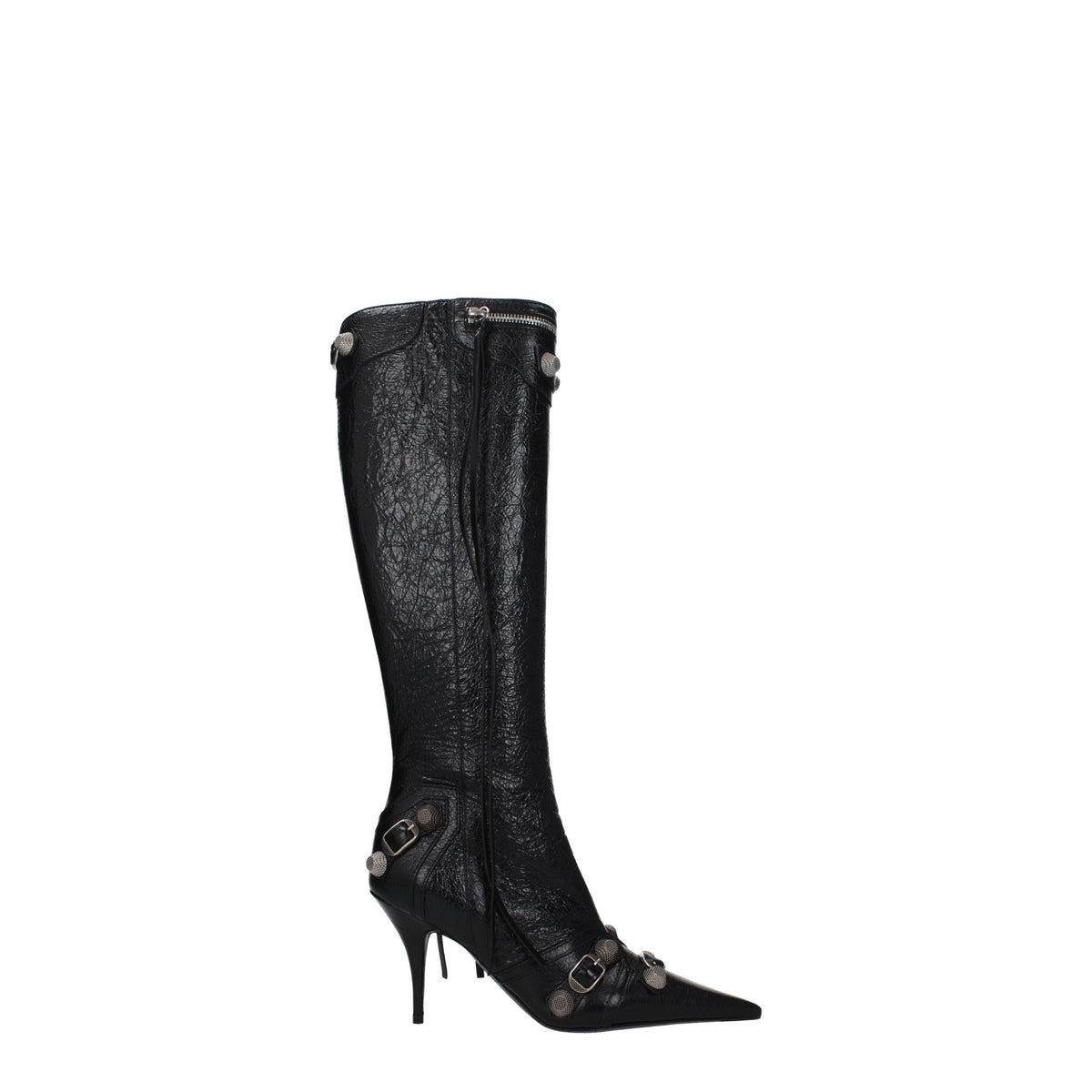 Balenciaga Boots Women Leather Black