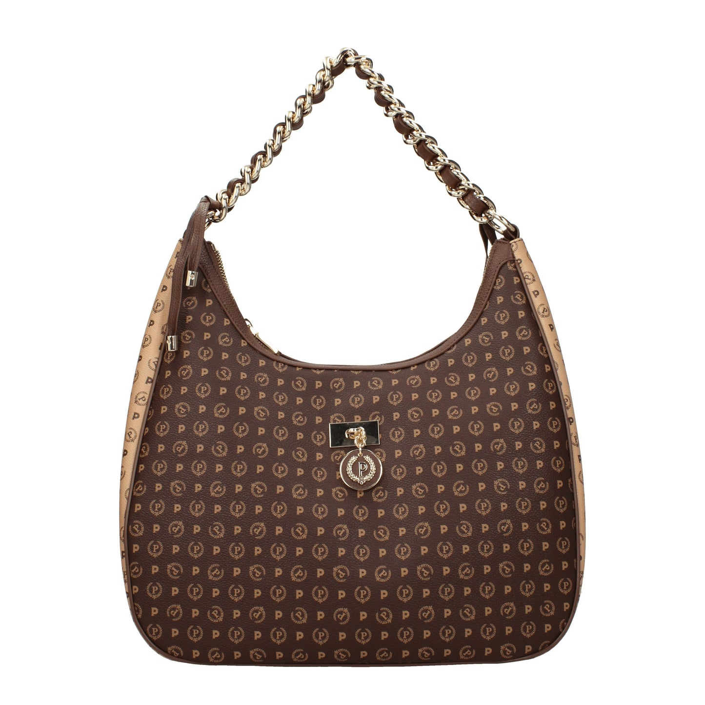 Pollini Shoulder Bags Women PVC Brown/Cream