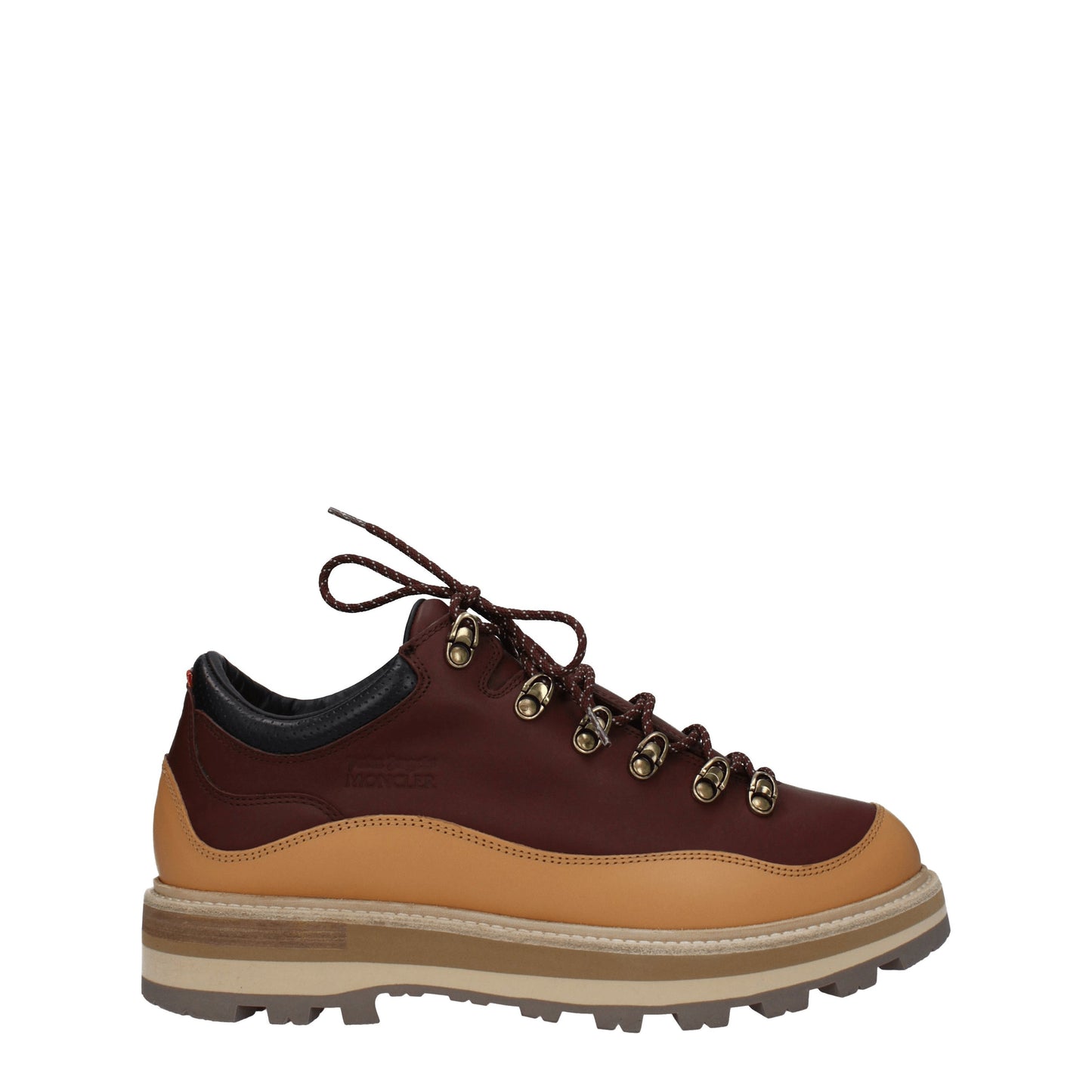 Moncler Men's Sneakers in Leather Brown