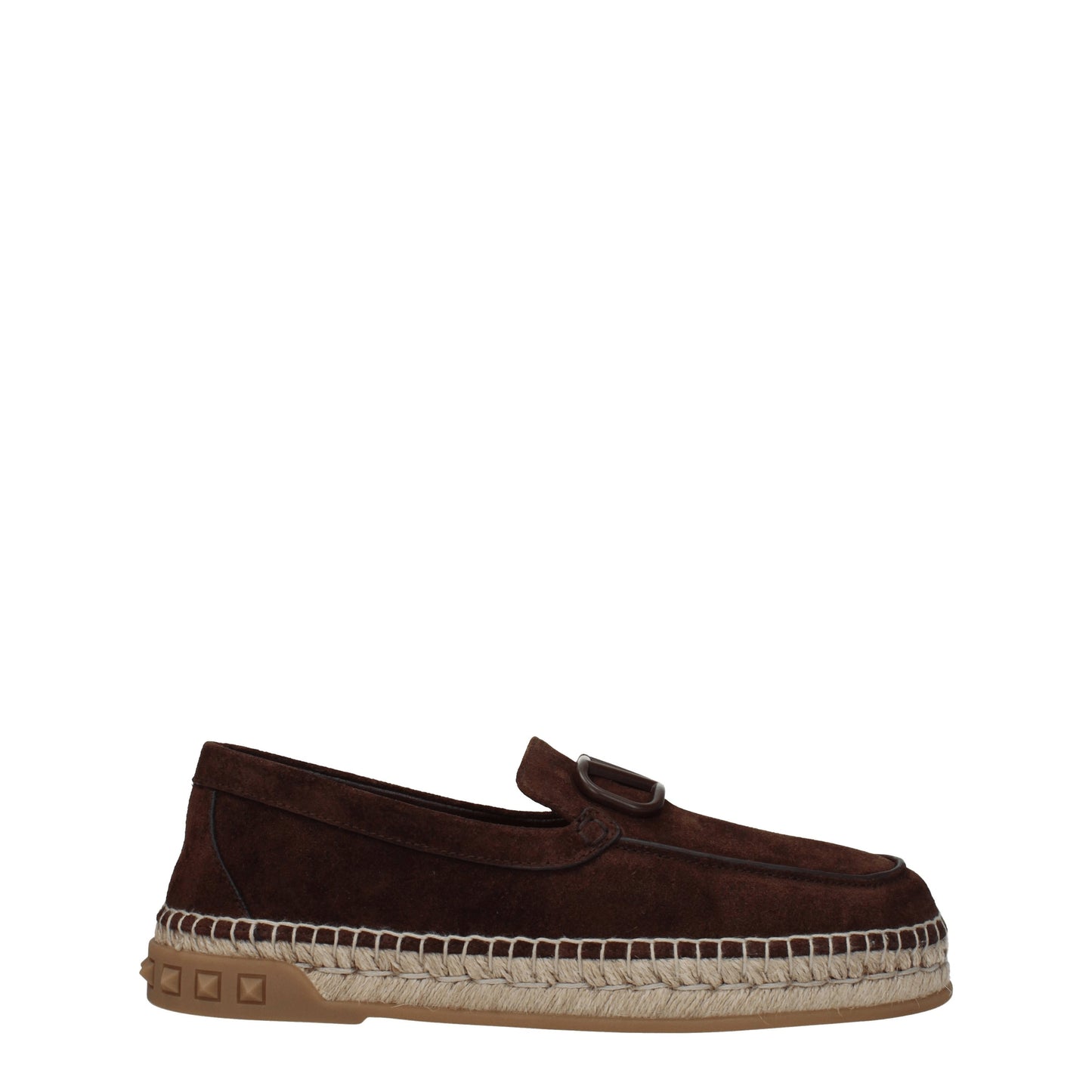 Valentino Garavani Men's Espadrilles in Suede Brown