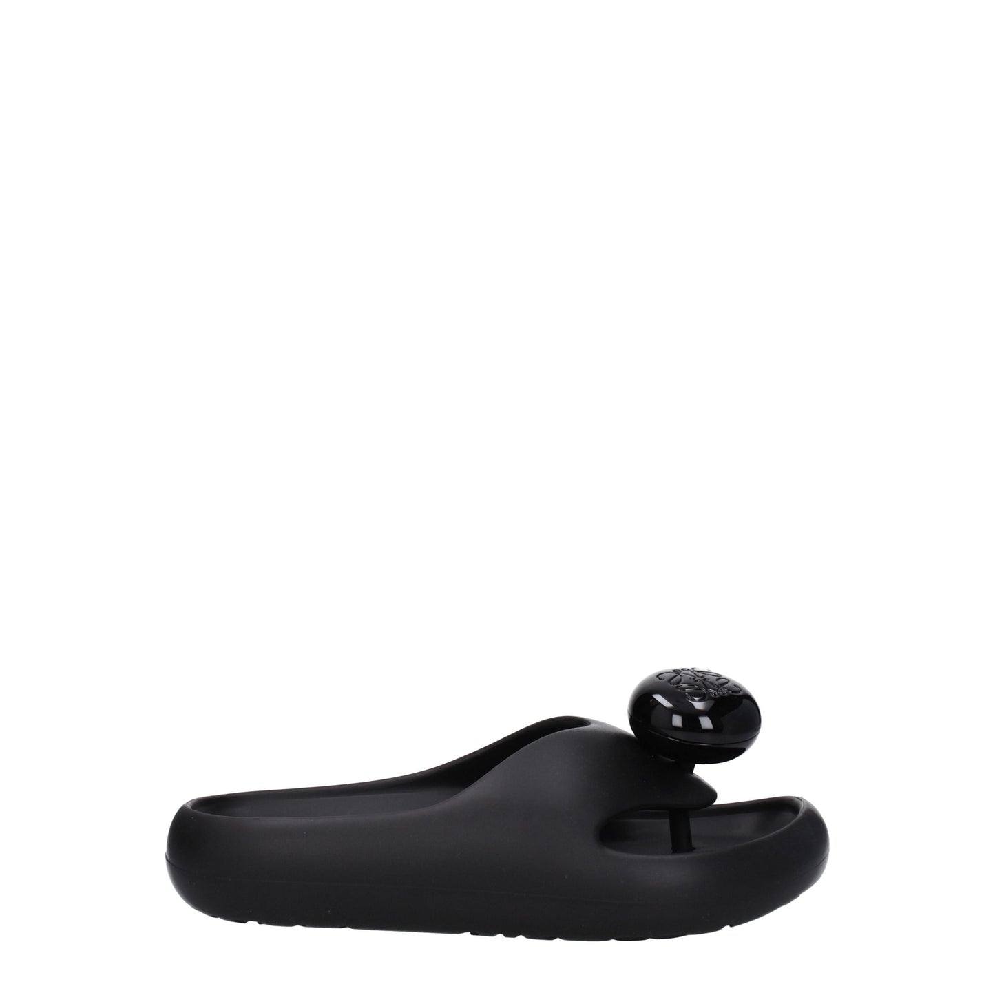 Loewe Women's Flip Flops in Rubber Black