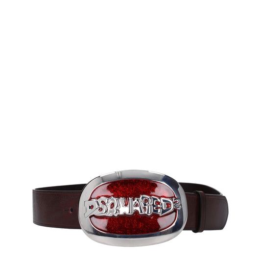 Dsquared2 Belts Women Leather Brown/Red