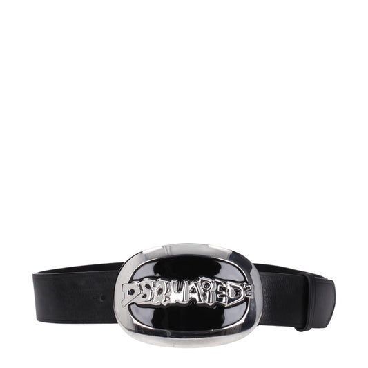 Dsquared2 Belts Women Leather Black/Silver