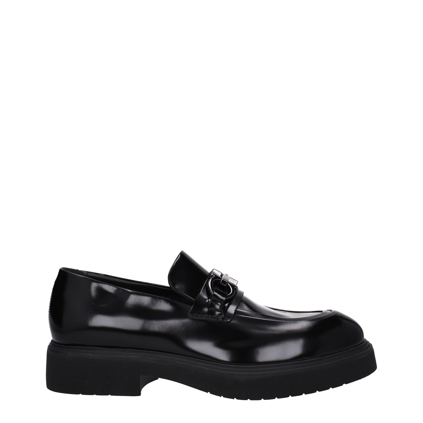 Salvatore Ferragamo Men's Loafers in Leather Black