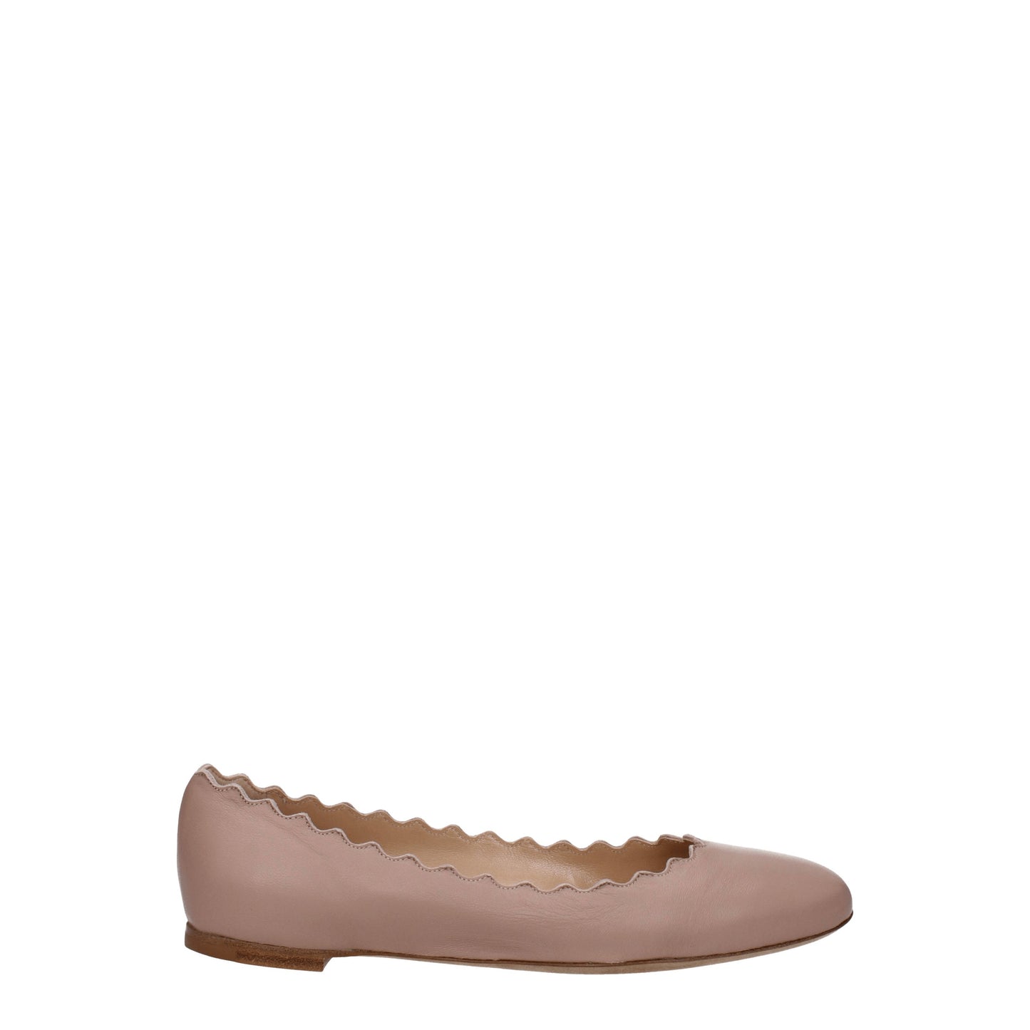 Chloé Women's Ballet Flats in Leather Pink/Pink Tea