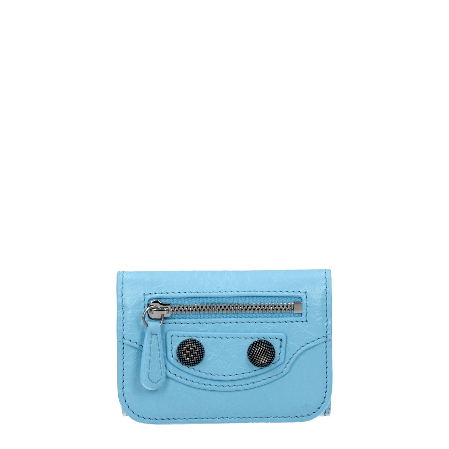 Balenciaga Wallets Women Leather Heavenly/Sea