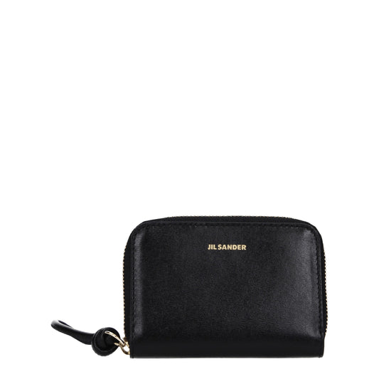 Jil Sander Coin Purses Women Leather Black