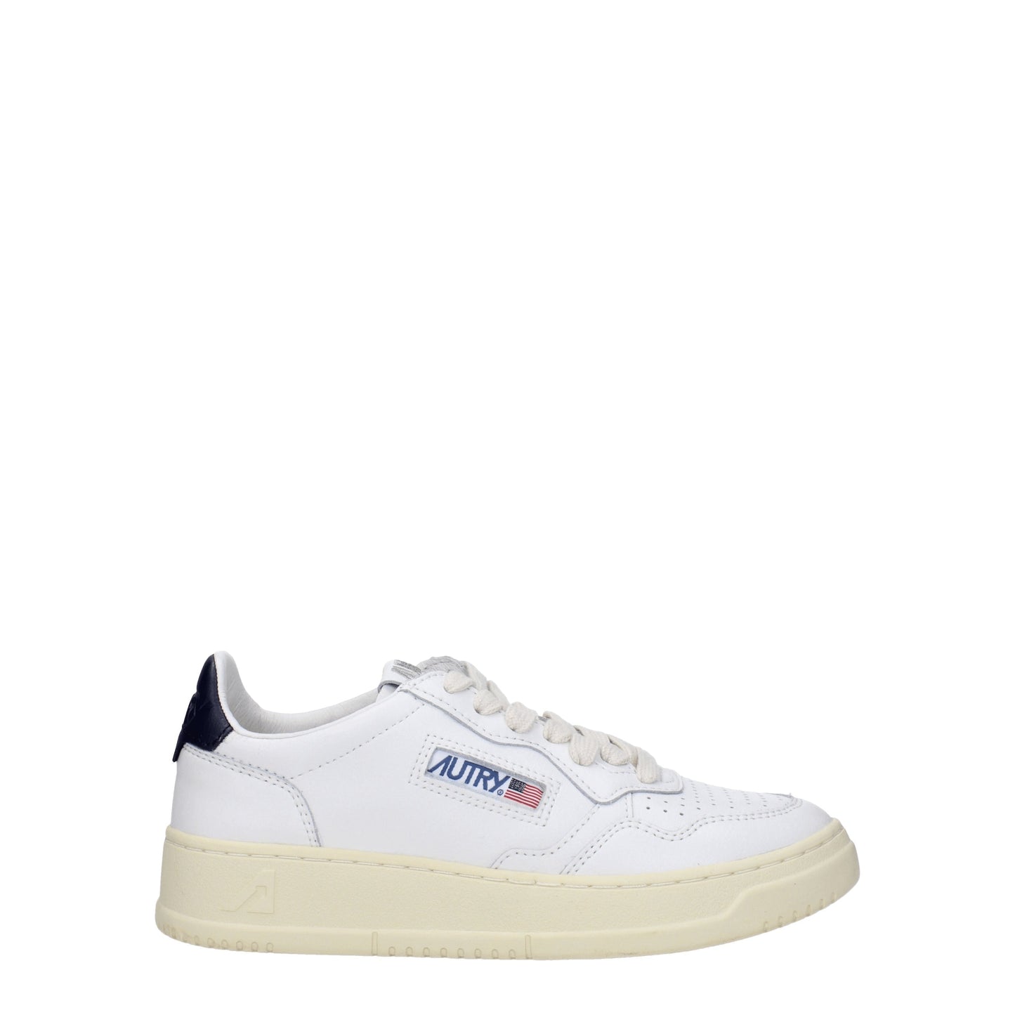 Autry Women's Sneakers in Leather White/Dark Blue