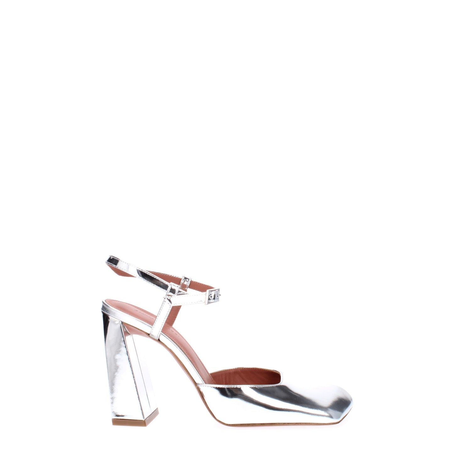 Amina Muaddi Women's Sandals in Leather Silver