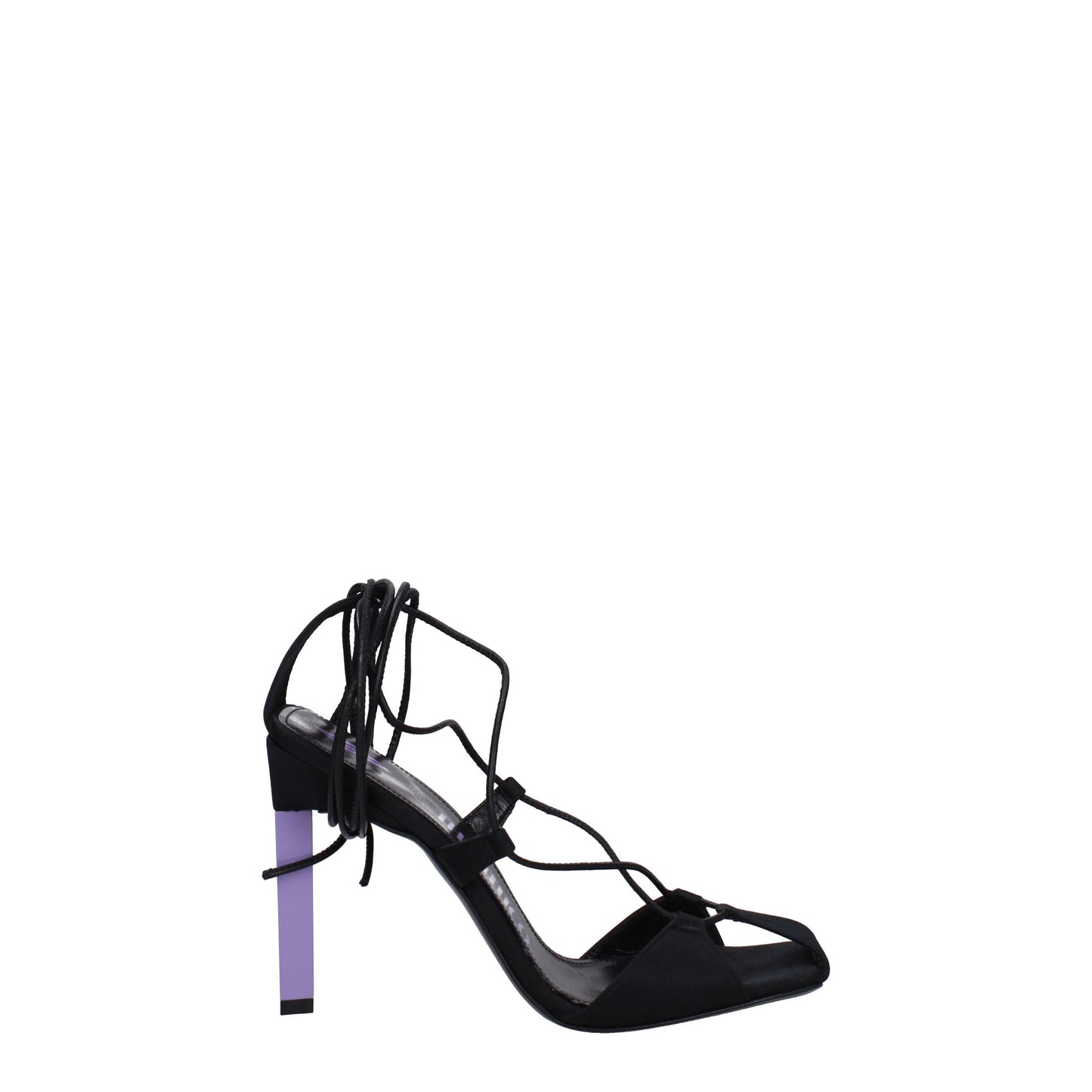 The Attico Women's Sandals in Fabric  Black/Mauve