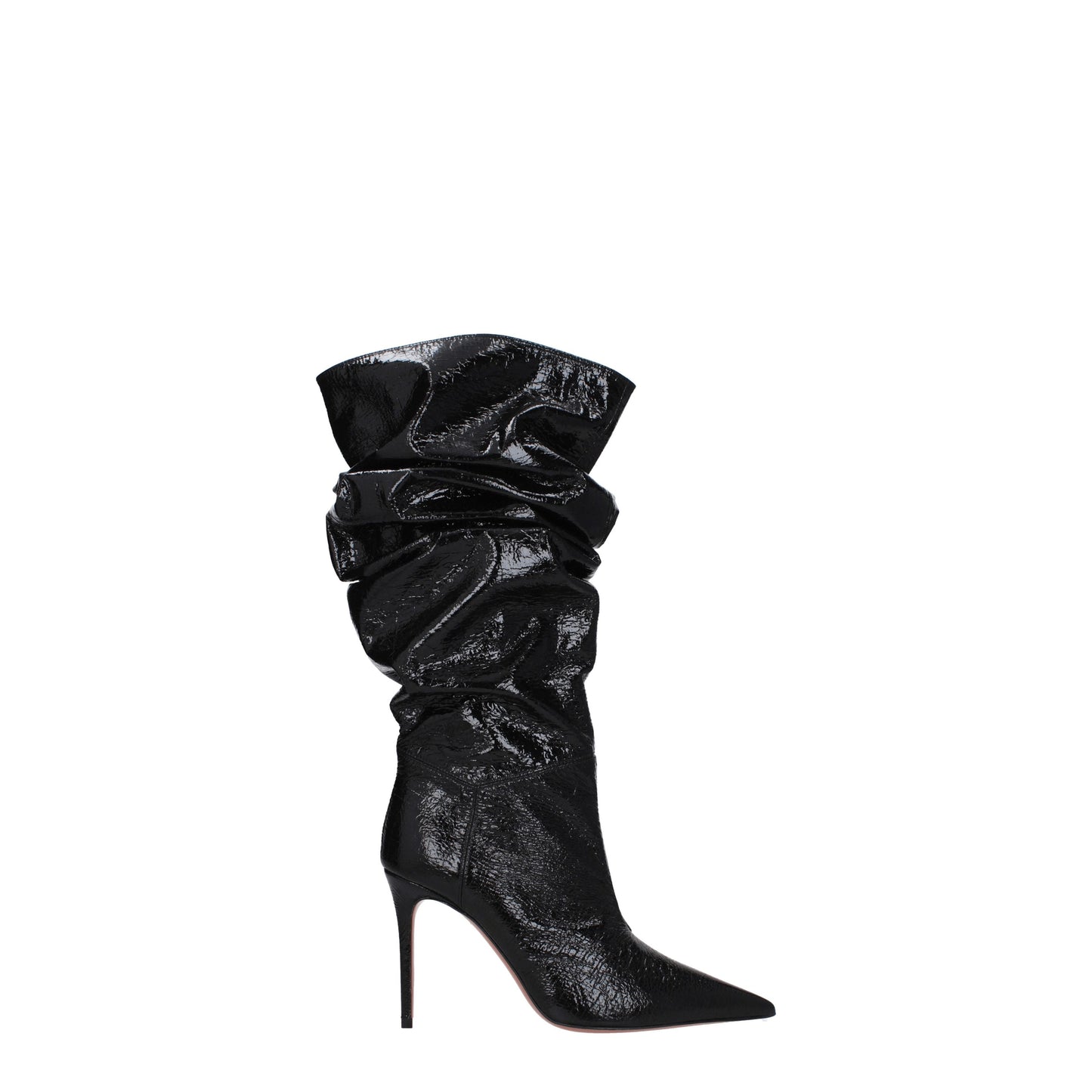 Amina Muaddi Women's Boots in Leather Black