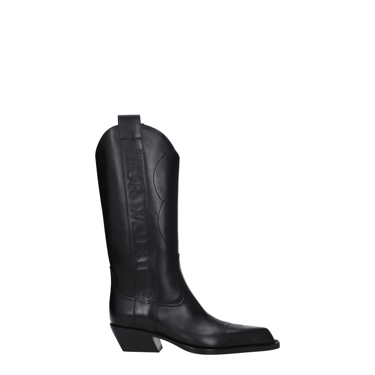 Off-White Women's Boots in Leather Black