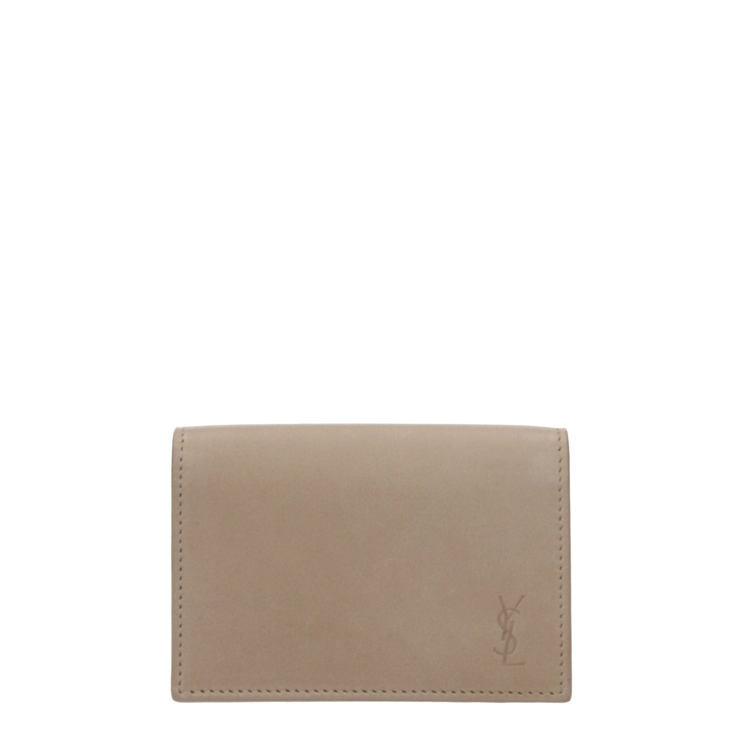 Saint Laurent Document Holders Women Leather Beige