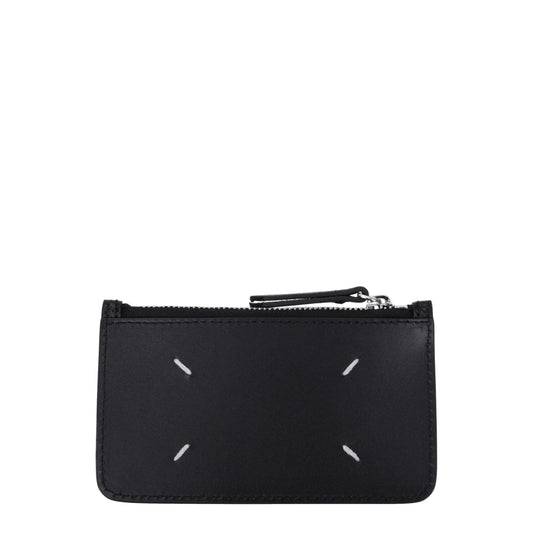 Maison Margiela Coin Purses Women Leather Black