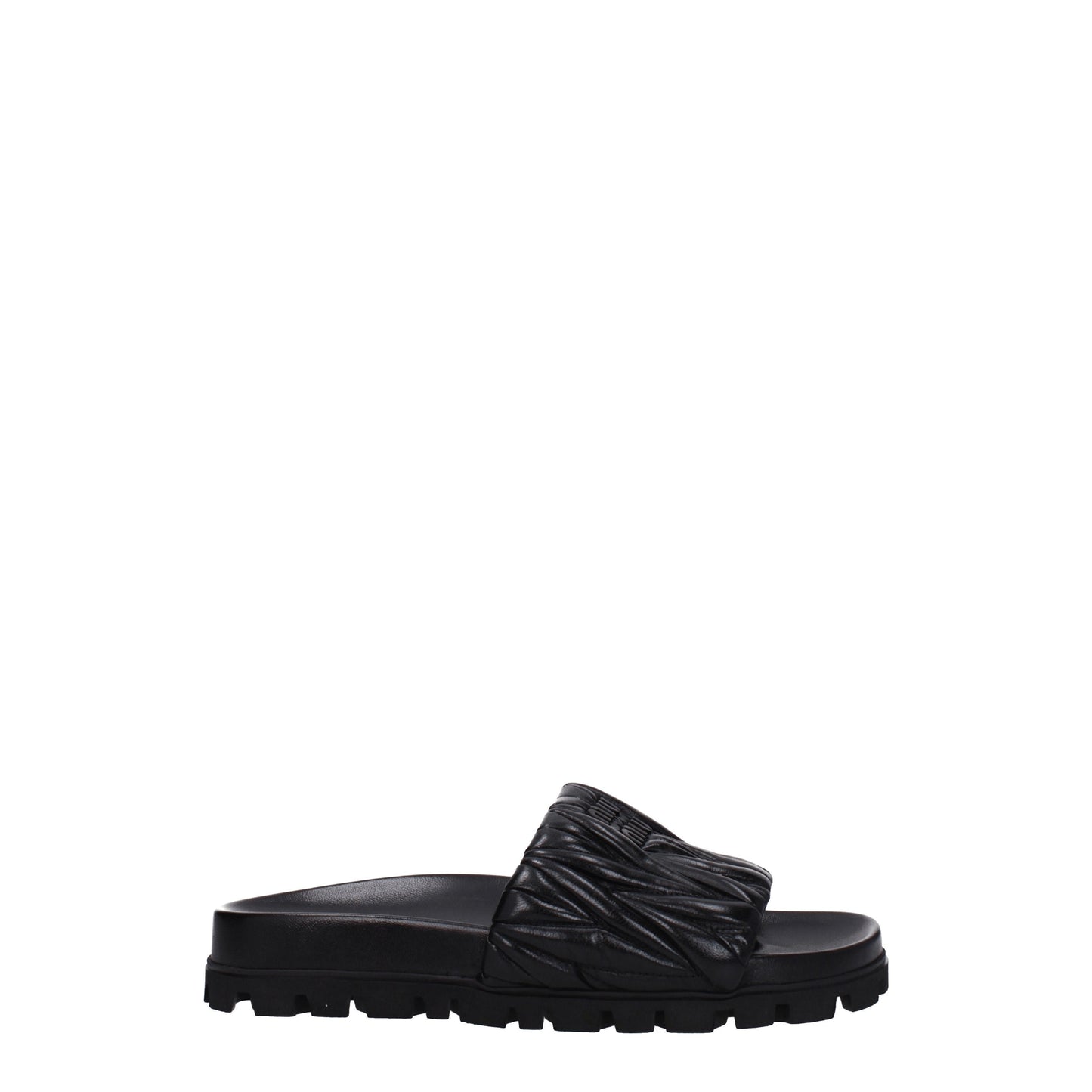 Miu Miu Women's Sandals & Slippers in Leather Black