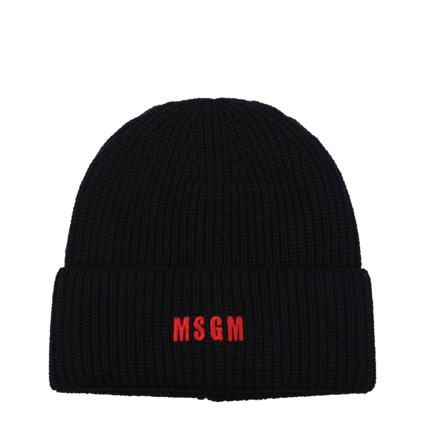 MSGM Hats Men Acrylic Fibre Black/Red