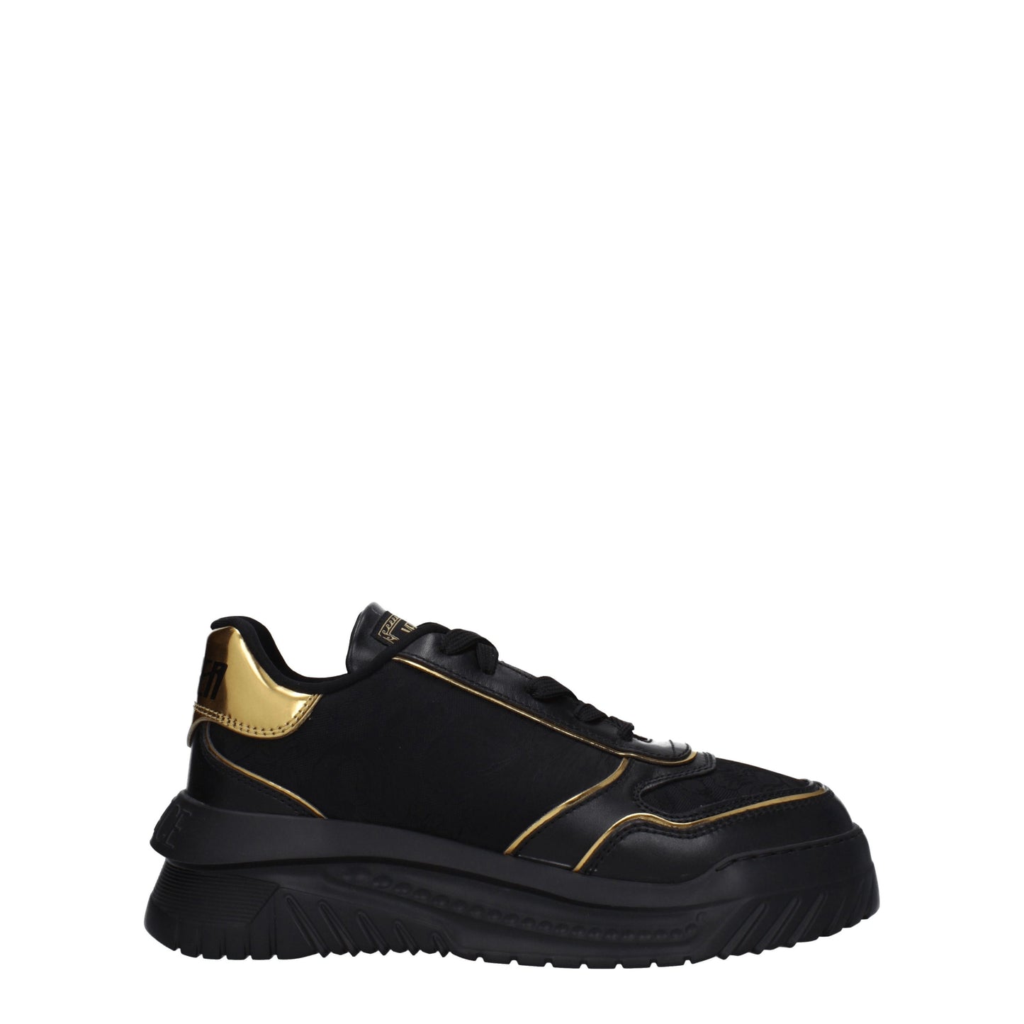 Versace Men's Sneakers in Fabric  Black