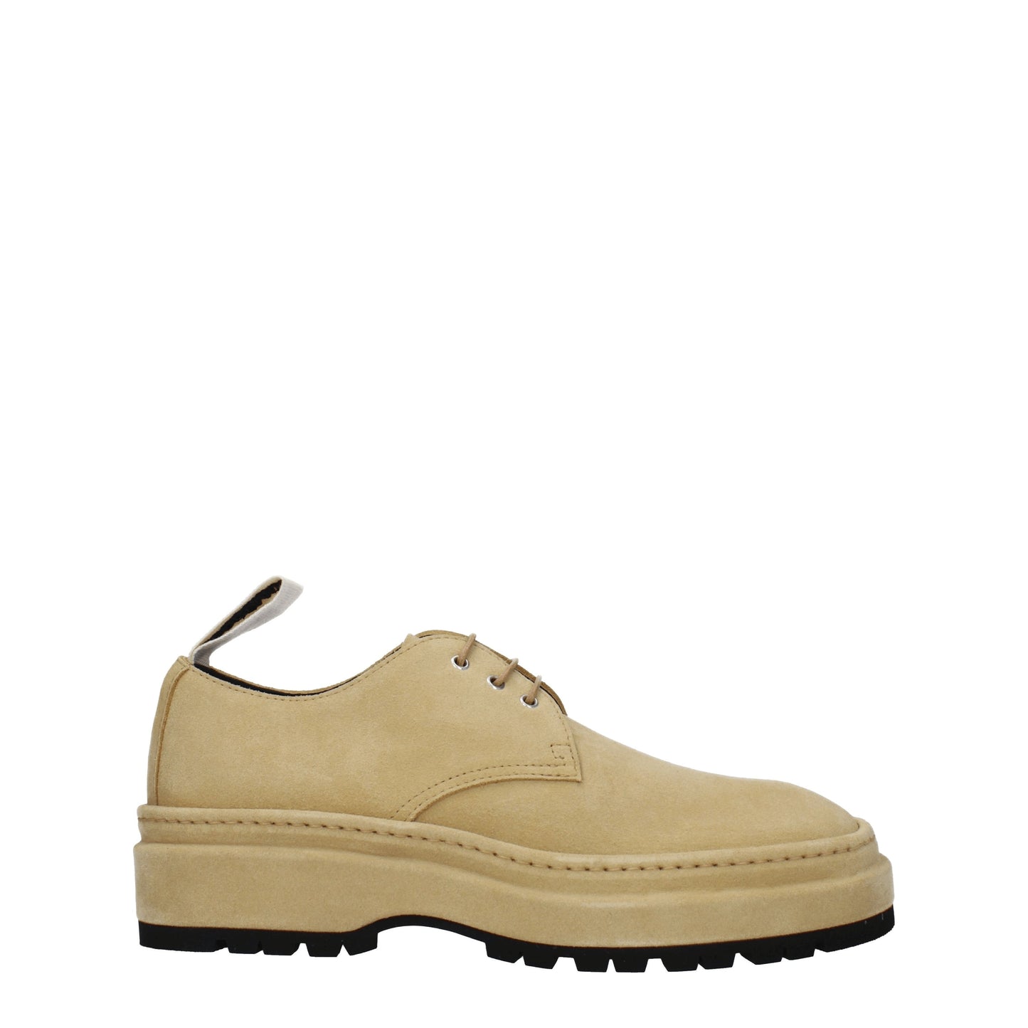 Jacquemus Men's Lace ups in Suede Beige/Light Beige