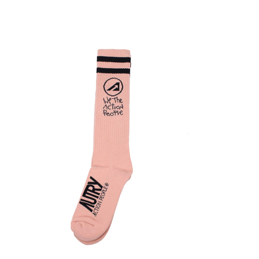 Autry Socks Men Cotton Pink