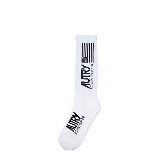 Autry Socks Women Cotton White/Black