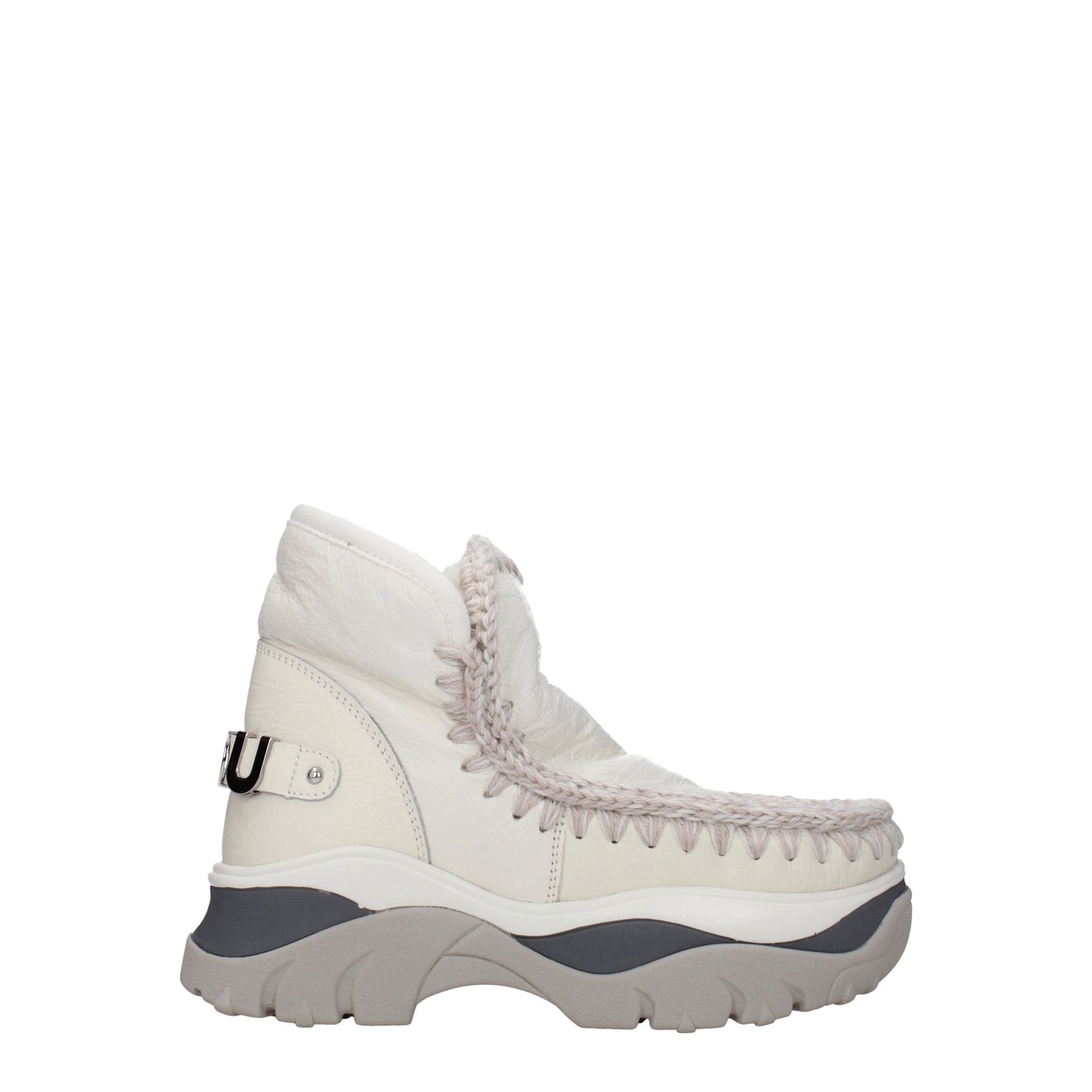 Mou Women's Boots in Leather Beige/Cream