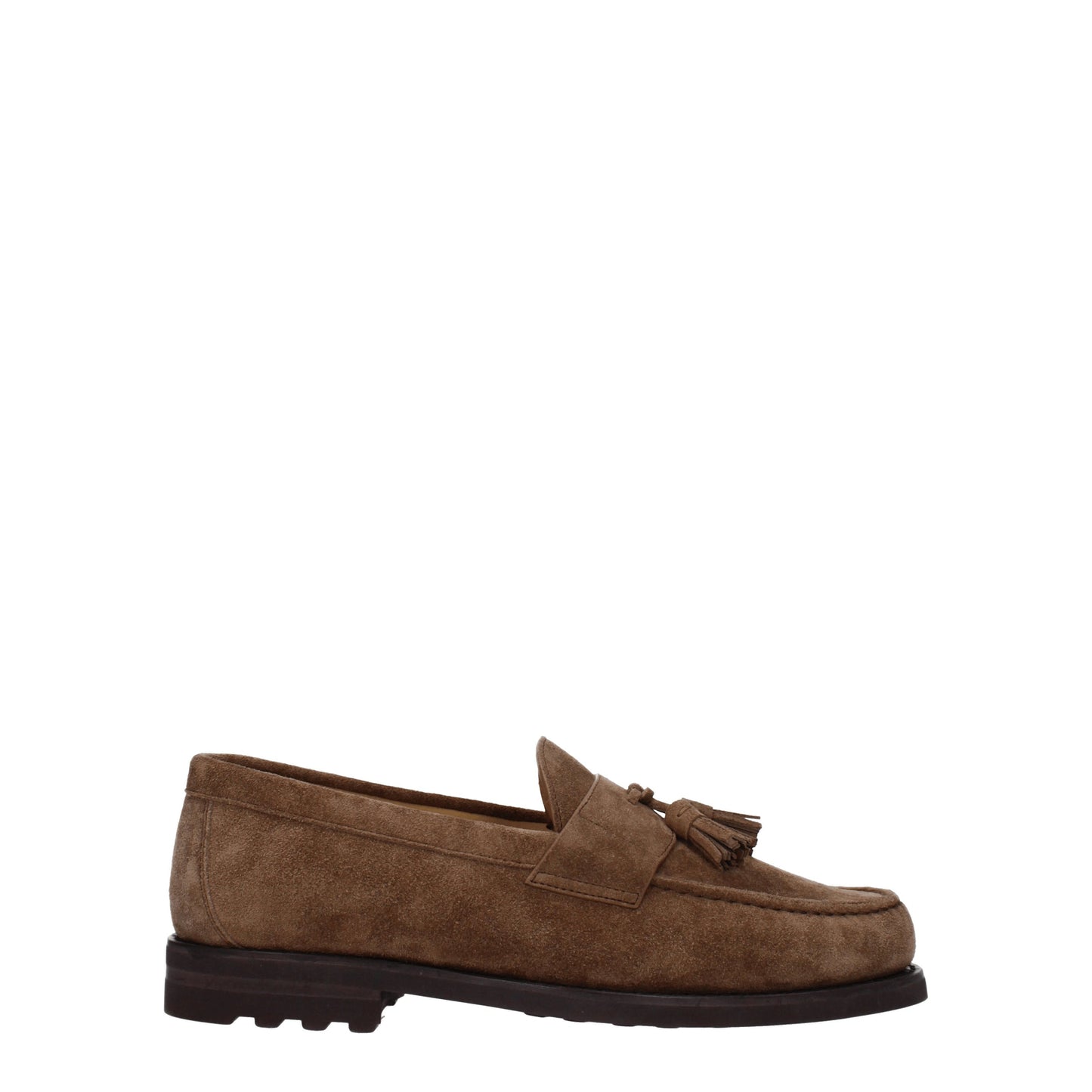 Brunello Cucinelli Men's Loafers in Suede Brown