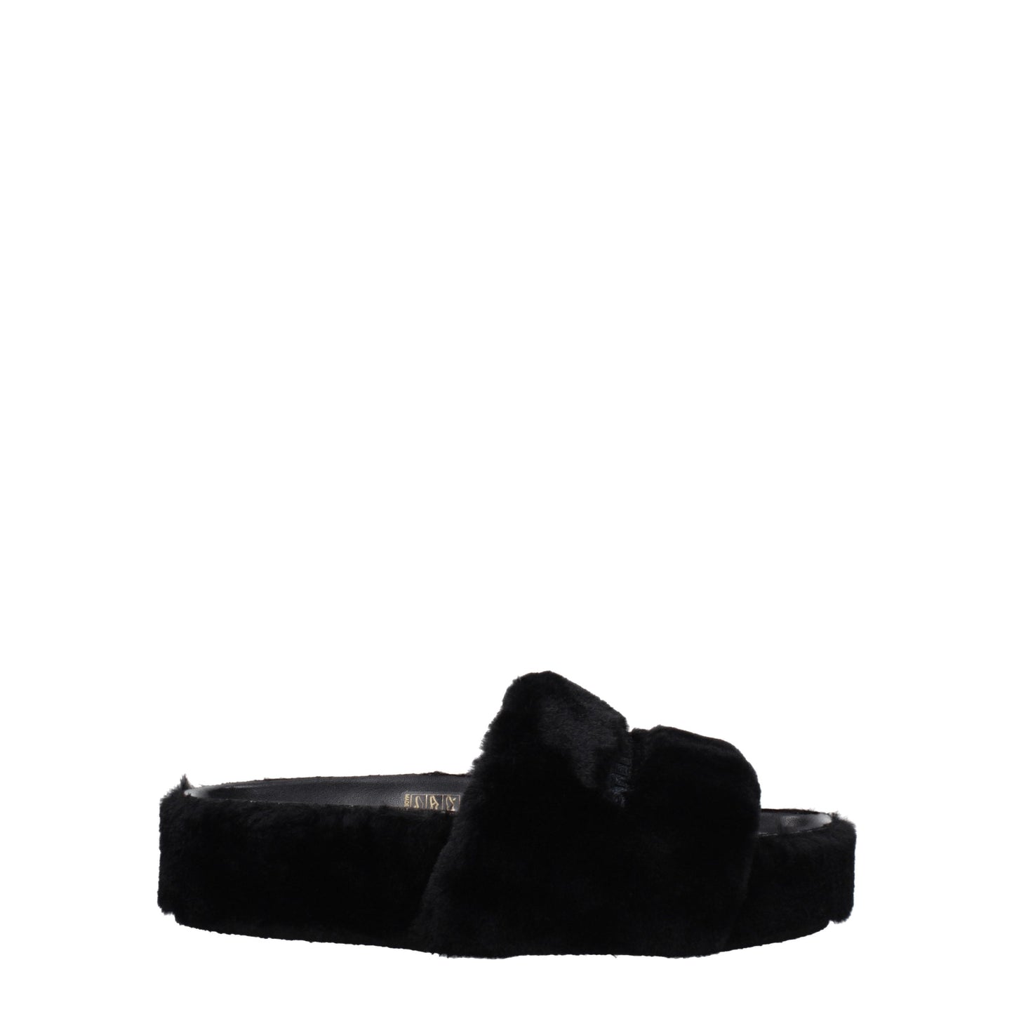 Stella McCartney Women's Sandals & Slippers in Eco Fur Black