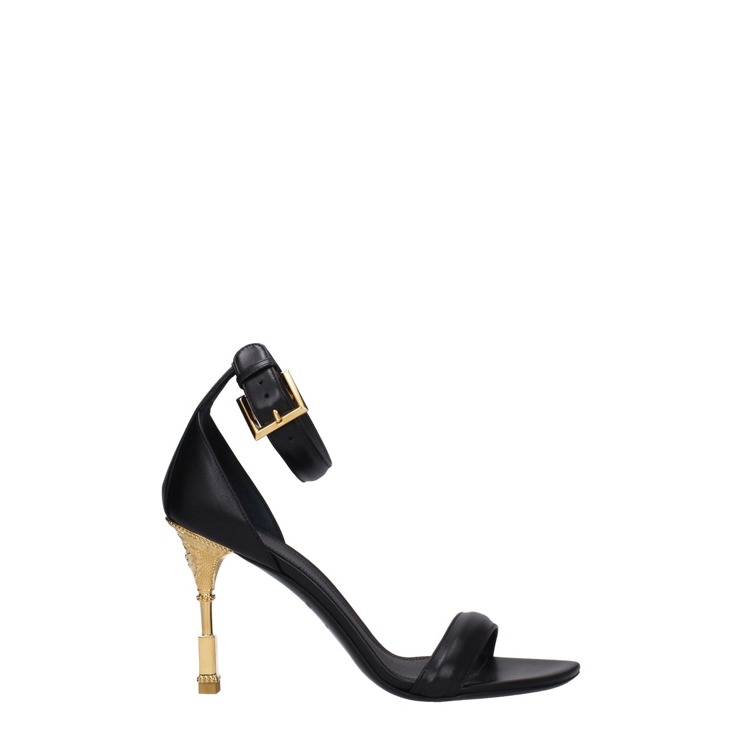 Balmain Women's Sandals in Leather Black